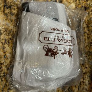 Coach Women's Black Leather Large Flap Wristlet Clutch Bag